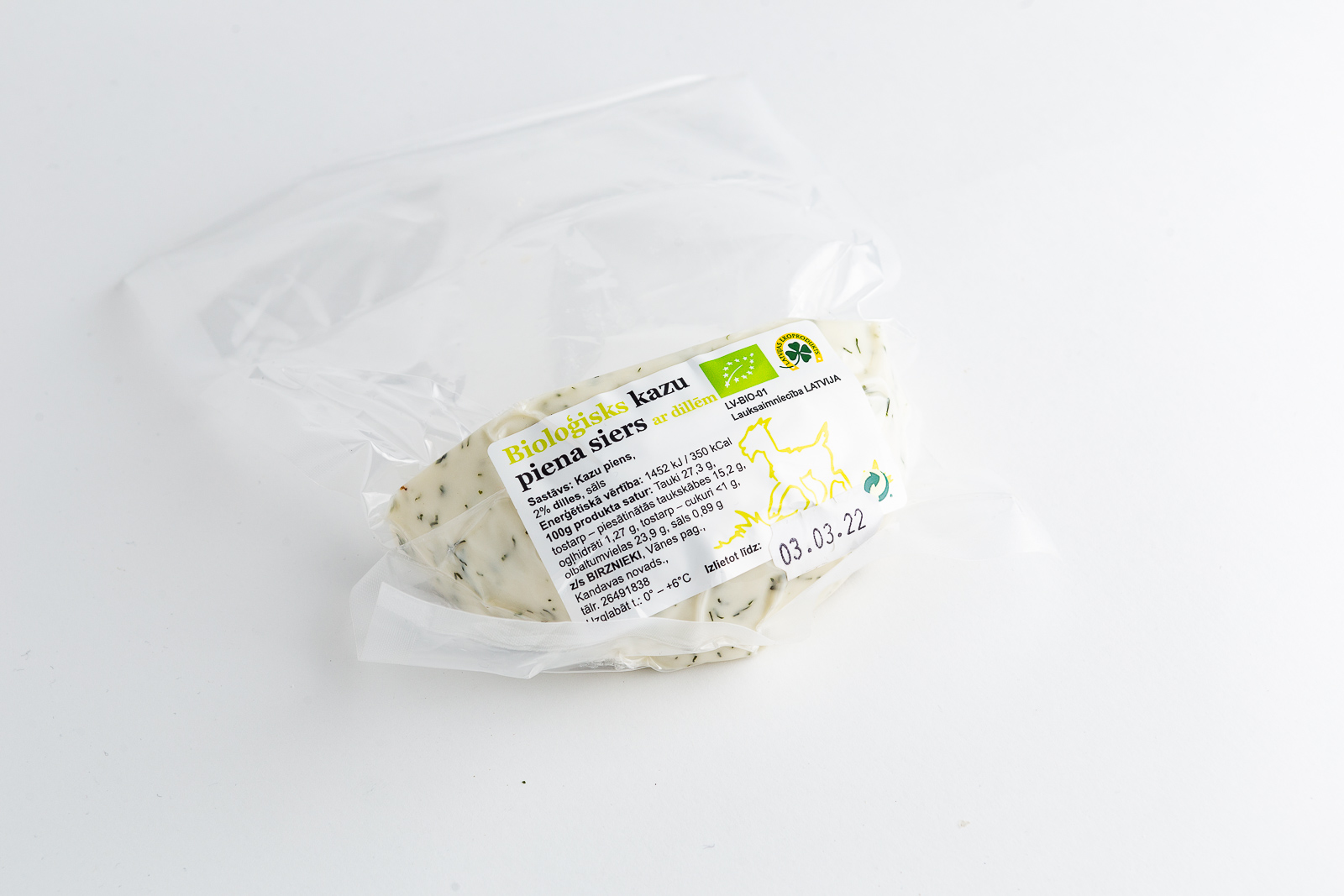 Bioloģisks kazu piena siers ar garšaugiem ~160 g